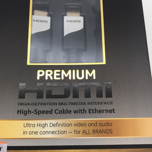 General Electric Premium HDMI High Speed Cable W/Ethernet-4K / 10 feet Long - Picture 3 of 9